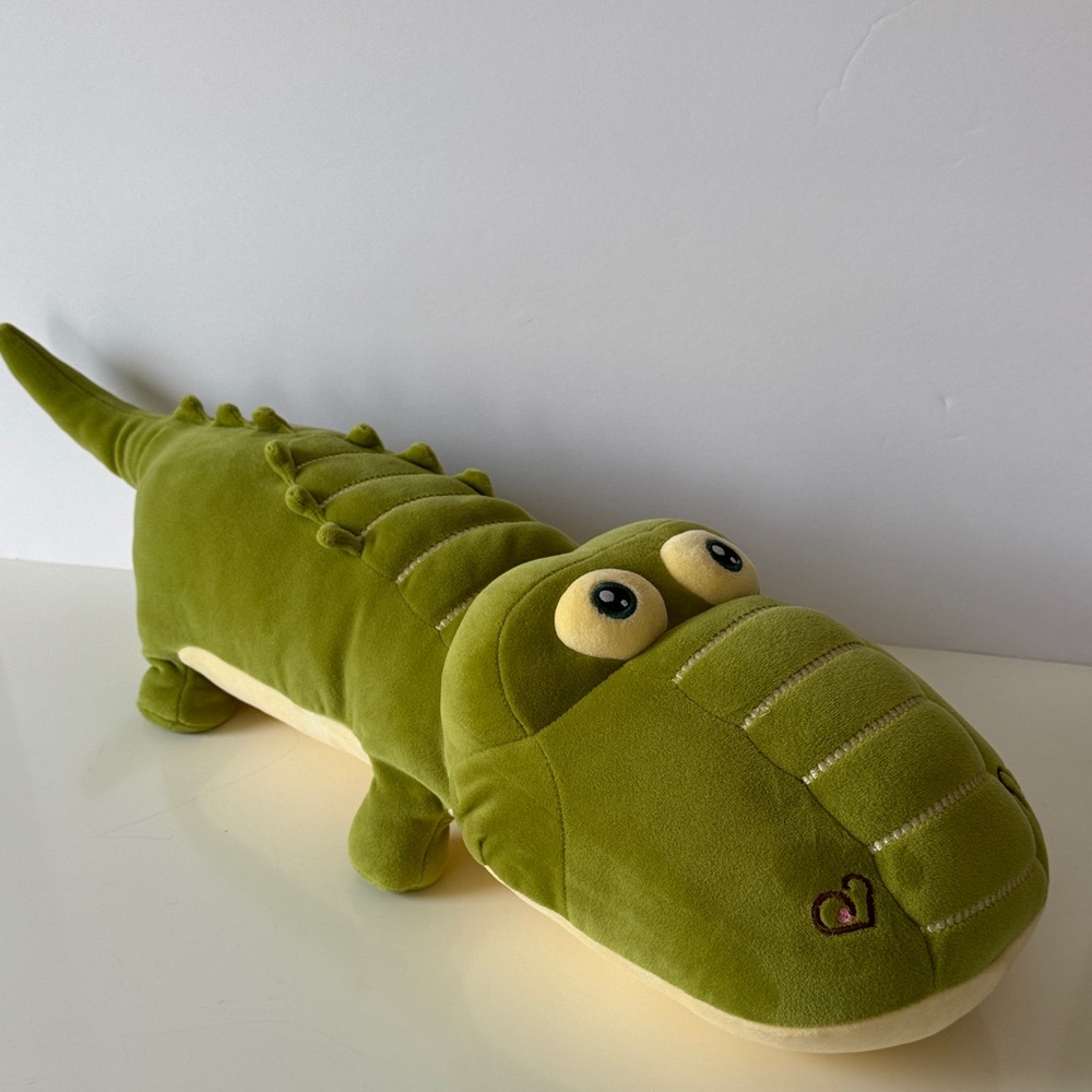 Green Plush Crocodile Hugging Comfort Toy Very Soft
